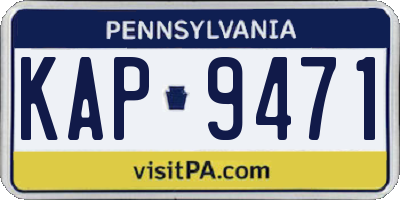PA license plate KAP9471