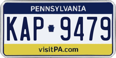 PA license plate KAP9479