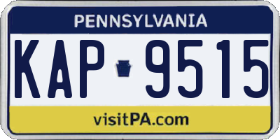 PA license plate KAP9515