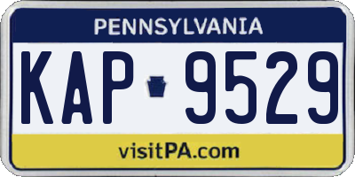 PA license plate KAP9529