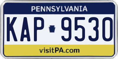 PA license plate KAP9530