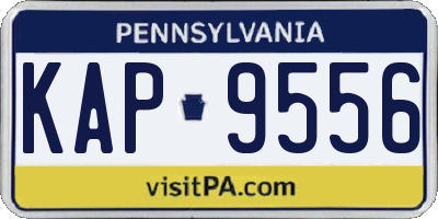 PA license plate KAP9556