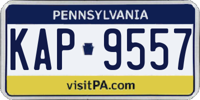 PA license plate KAP9557