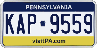 PA license plate KAP9559