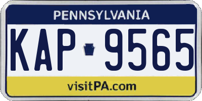 PA license plate KAP9565