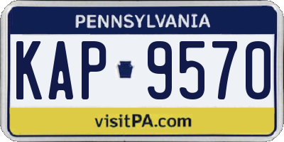 PA license plate KAP9570