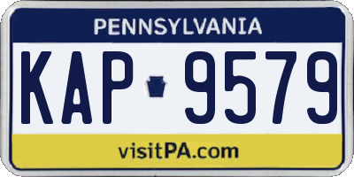 PA license plate KAP9579
