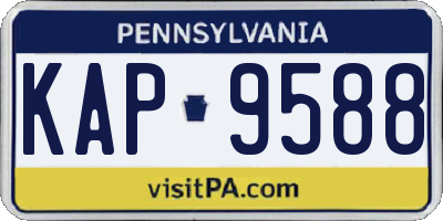 PA license plate KAP9588