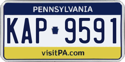 PA license plate KAP9591