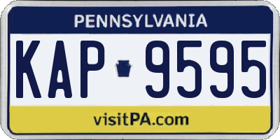 PA license plate KAP9595