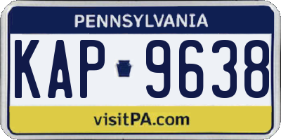 PA license plate KAP9638