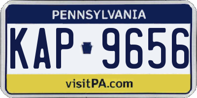 PA license plate KAP9656