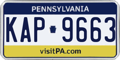PA license plate KAP9663