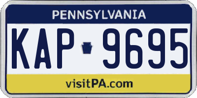 PA license plate KAP9695