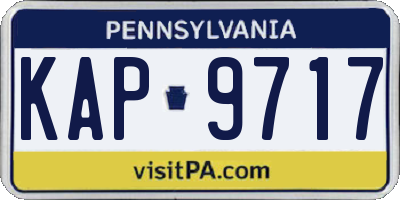 PA license plate KAP9717
