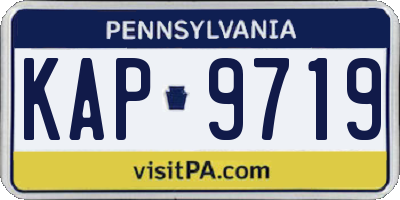 PA license plate KAP9719