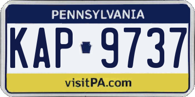 PA license plate KAP9737