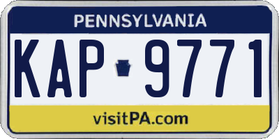 PA license plate KAP9771