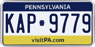 PA license plate KAP9779