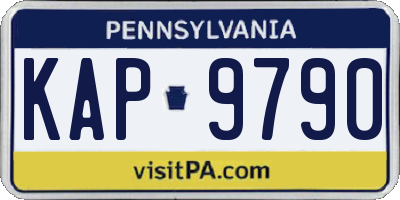 PA license plate KAP9790