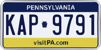 PA license plate KAP9791