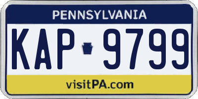 PA license plate KAP9799