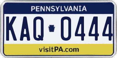 PA license plate KAQ0444