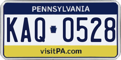 PA license plate KAQ0528