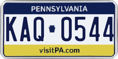 PA license plate KAQ0544