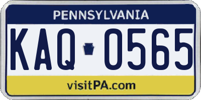 PA license plate KAQ0565
