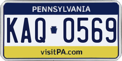 PA license plate KAQ0569
