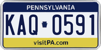 PA license plate KAQ0591