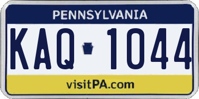 PA license plate KAQ1044