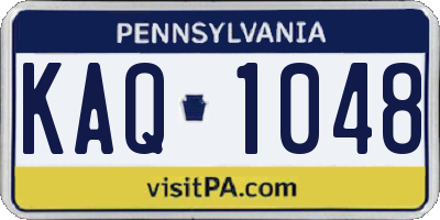 PA license plate KAQ1048