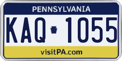 PA license plate KAQ1055
