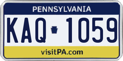 PA license plate KAQ1059