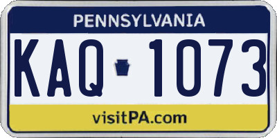 PA license plate KAQ1073