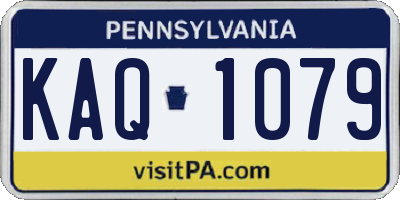 PA license plate KAQ1079