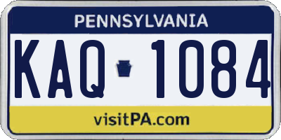 PA license plate KAQ1084
