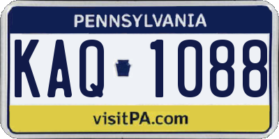 PA license plate KAQ1088