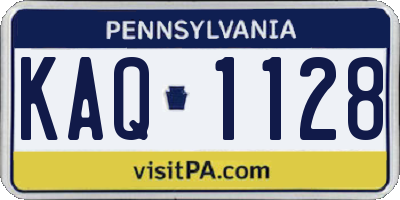 PA license plate KAQ1128