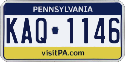 PA license plate KAQ1146
