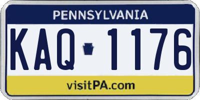 PA license plate KAQ1176