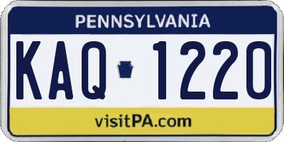 PA license plate KAQ1220