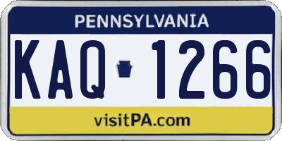 PA license plate KAQ1266