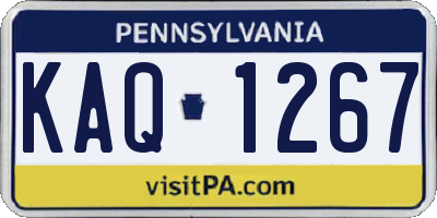 PA license plate KAQ1267