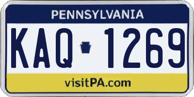 PA license plate KAQ1269