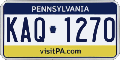 PA license plate KAQ1270