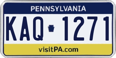 PA license plate KAQ1271