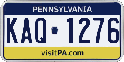 PA license plate KAQ1276
